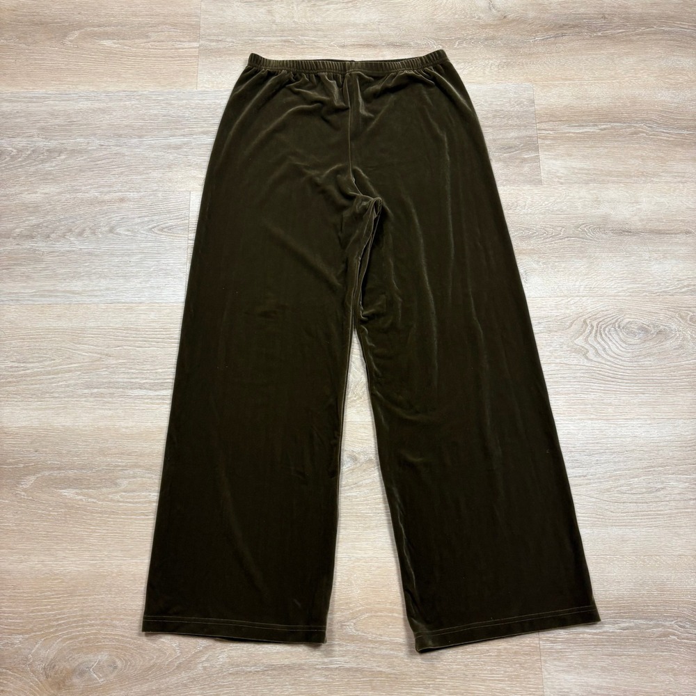 Sno Skins USA Velvet Wide Leg Pants Women's XL Color Green